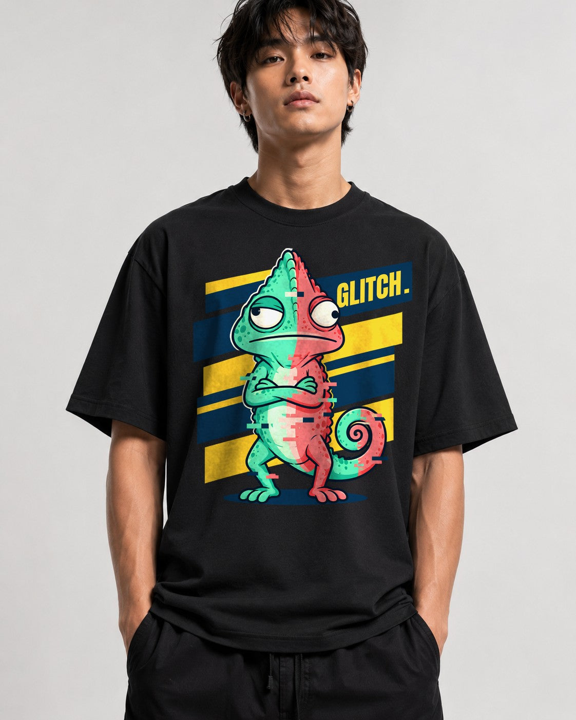 Glitch Chameleon - Black
