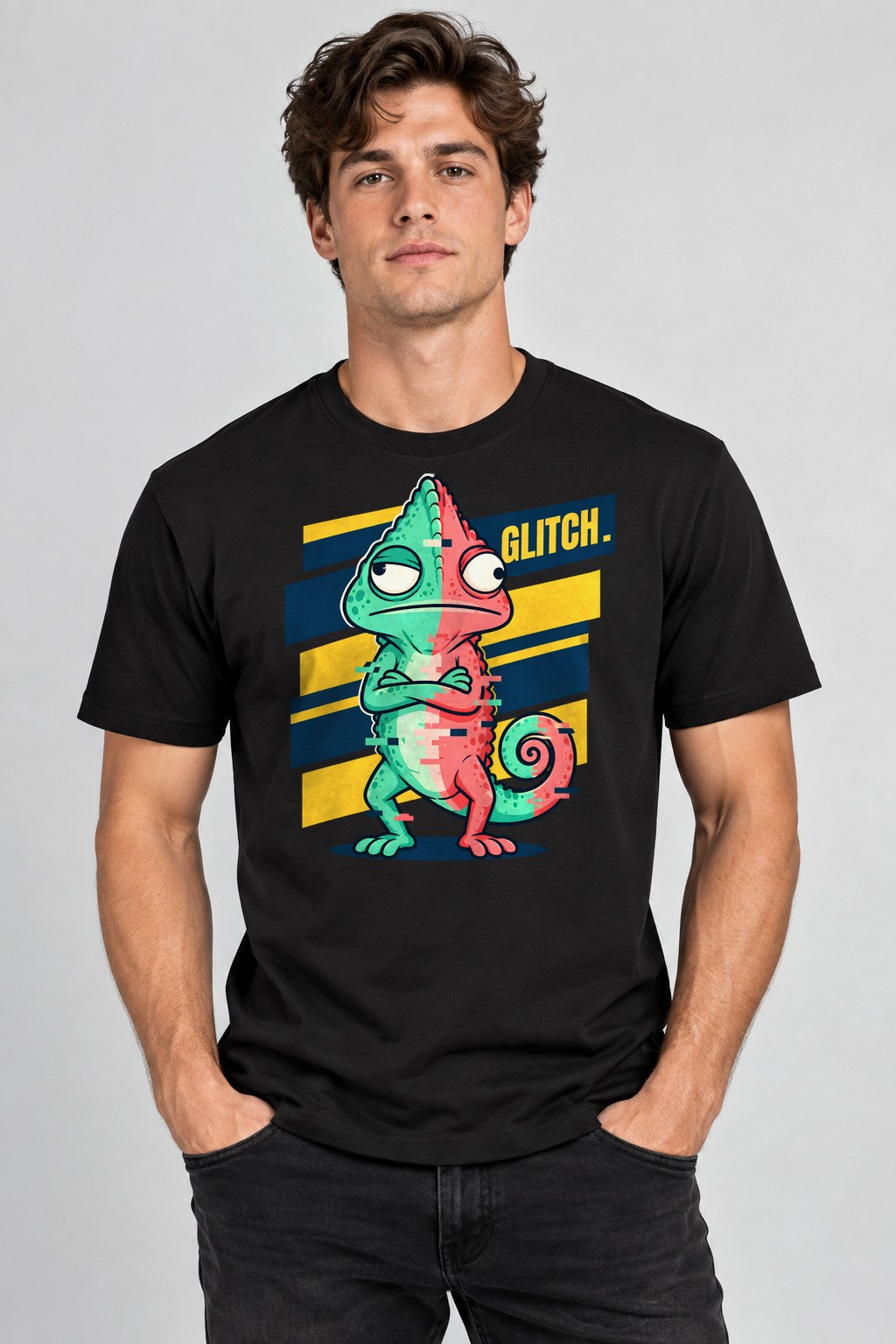 Glitch Chameleon - Black