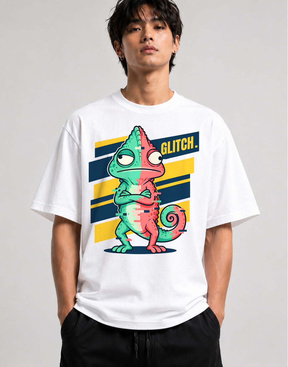 Glitch Chameleon - White