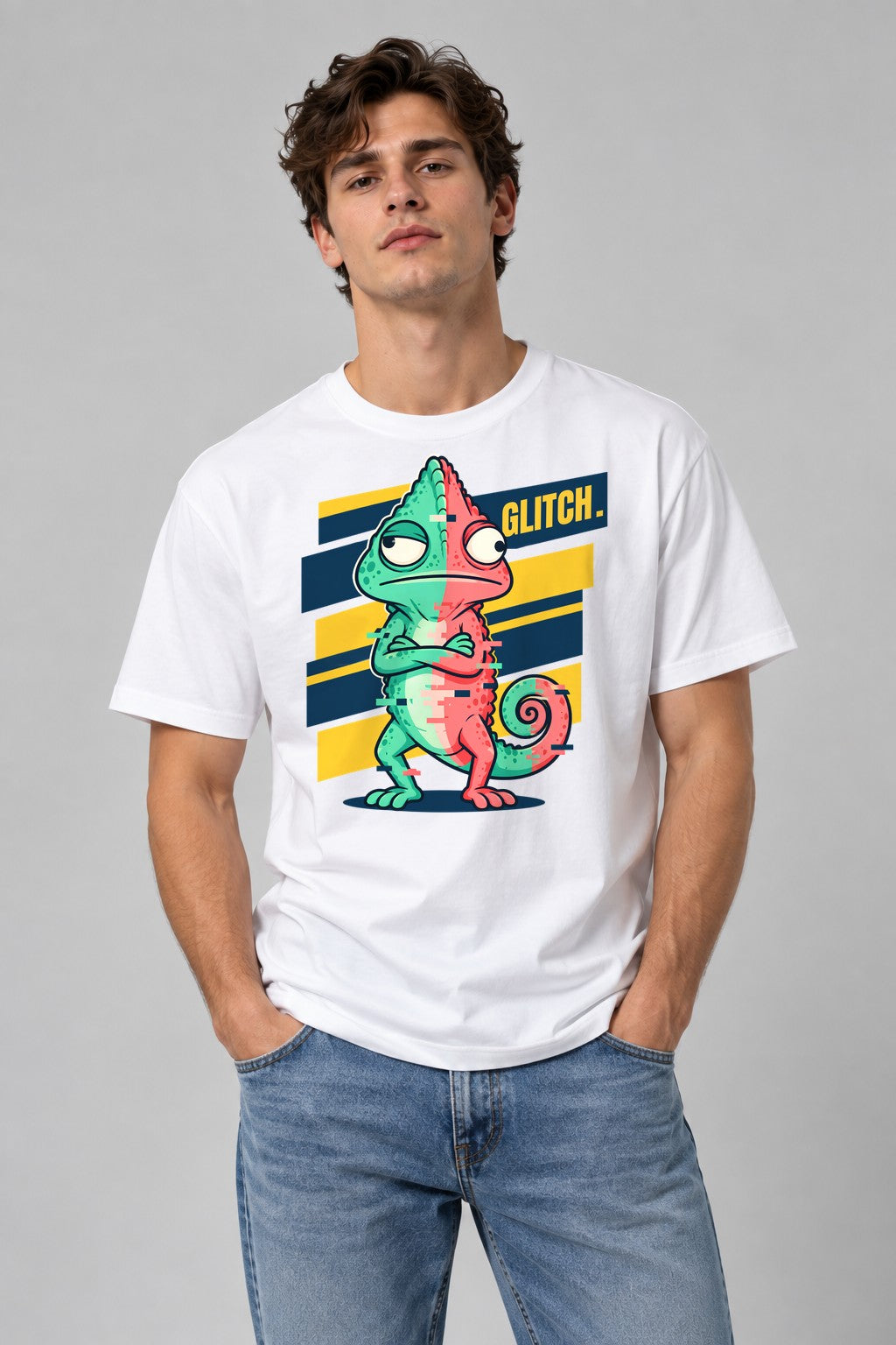 Glitch Chameleon - White