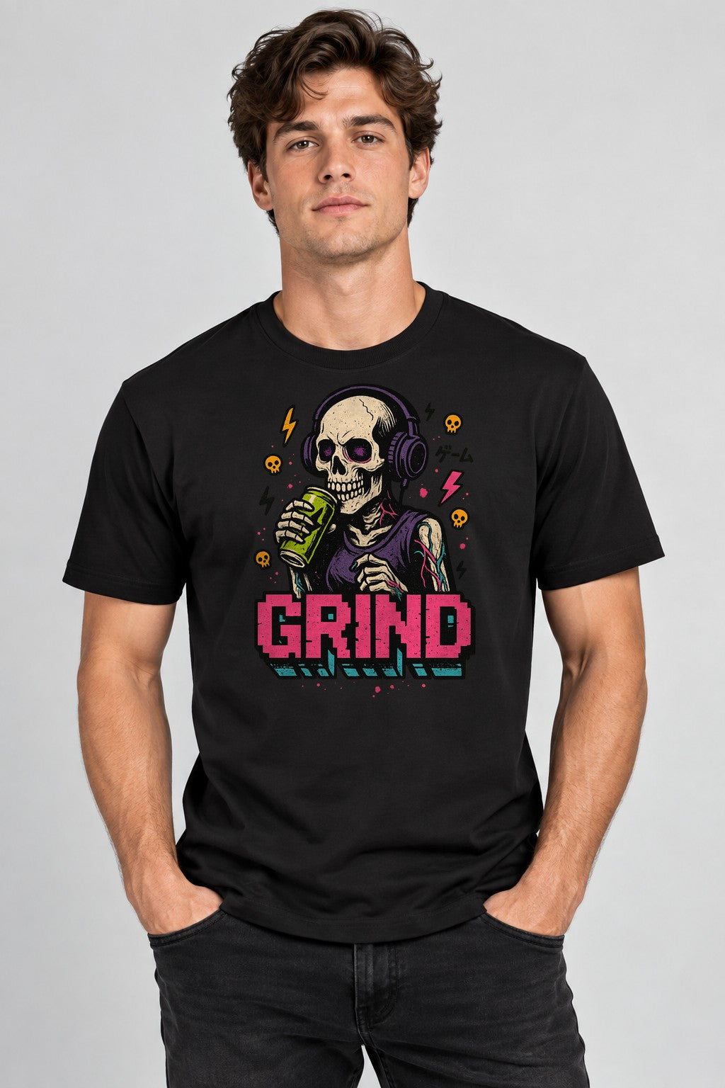 Glitch Grind Gamer - Black