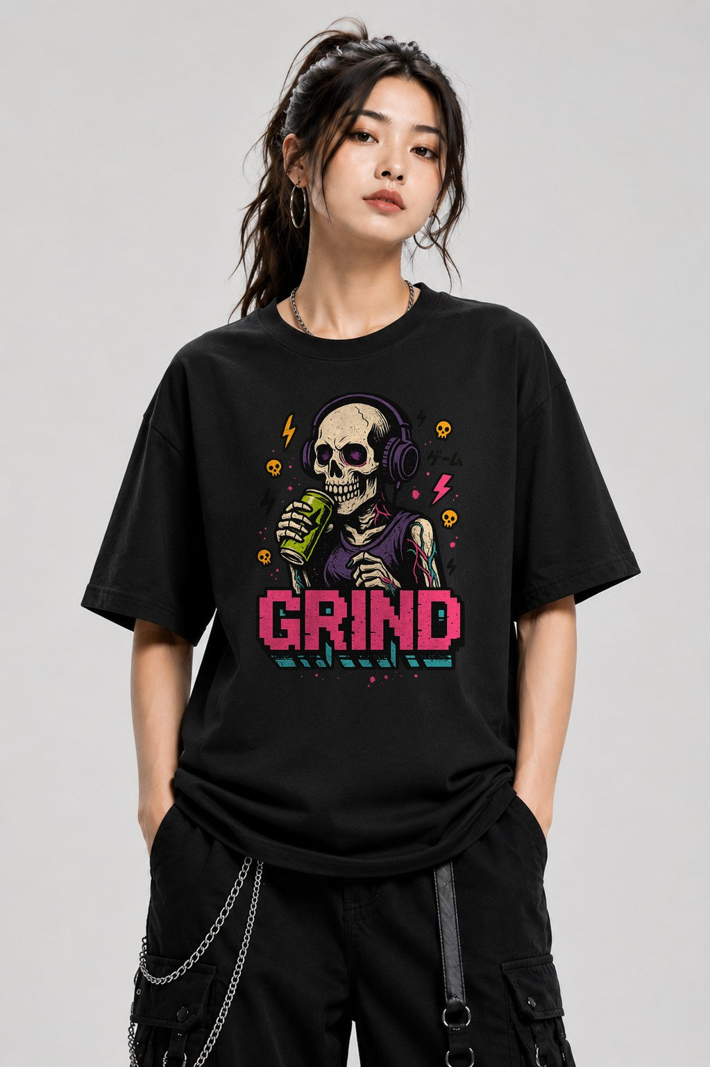 Glitch Grind Gamer - Black