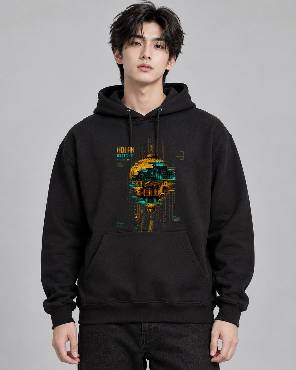 Glitched Ancient Lantern - Black