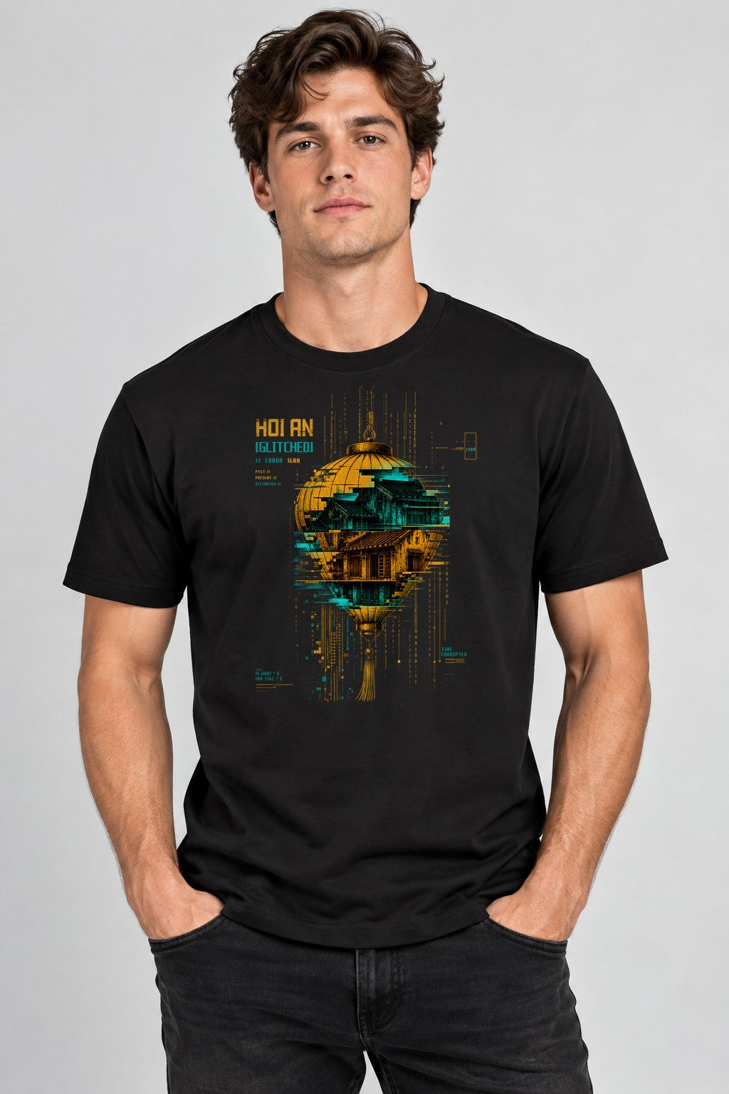 Glitched Ancient Lantern - Black
