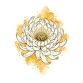 Golden Chrysanthemum Bloom