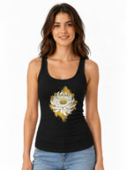 Golden Chrysanthemum Bloom - Black