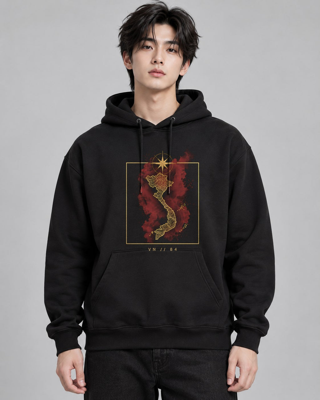 Golden Map Contour - Black