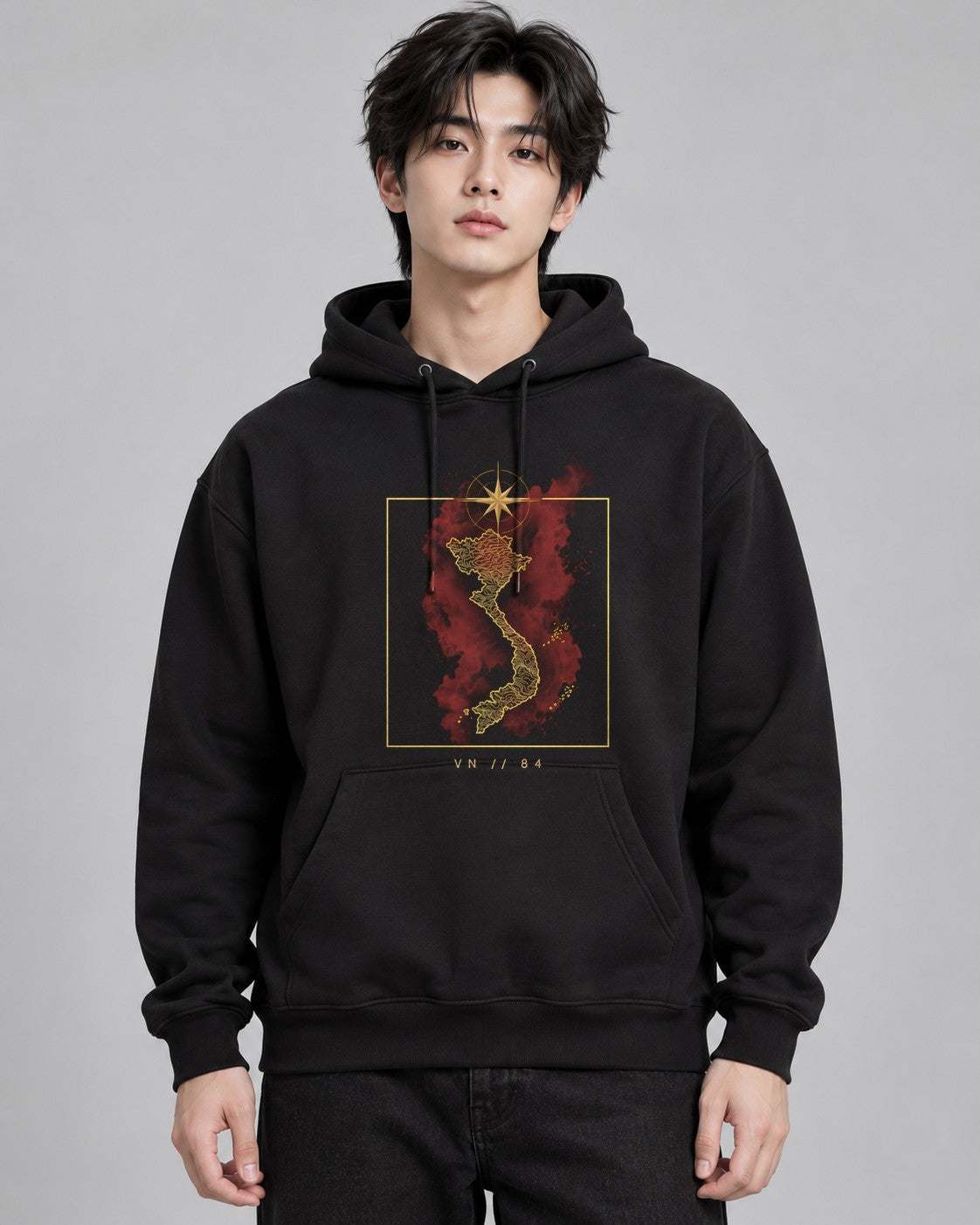 Golden Map Contour - Black