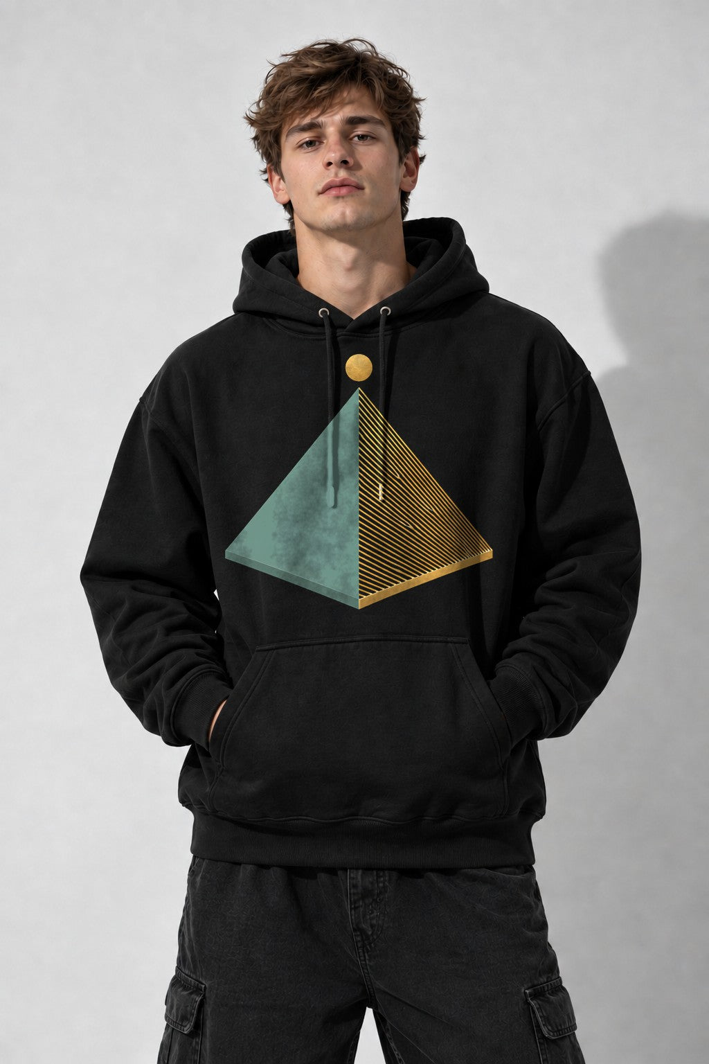Golden Pyramid Geometry - Black