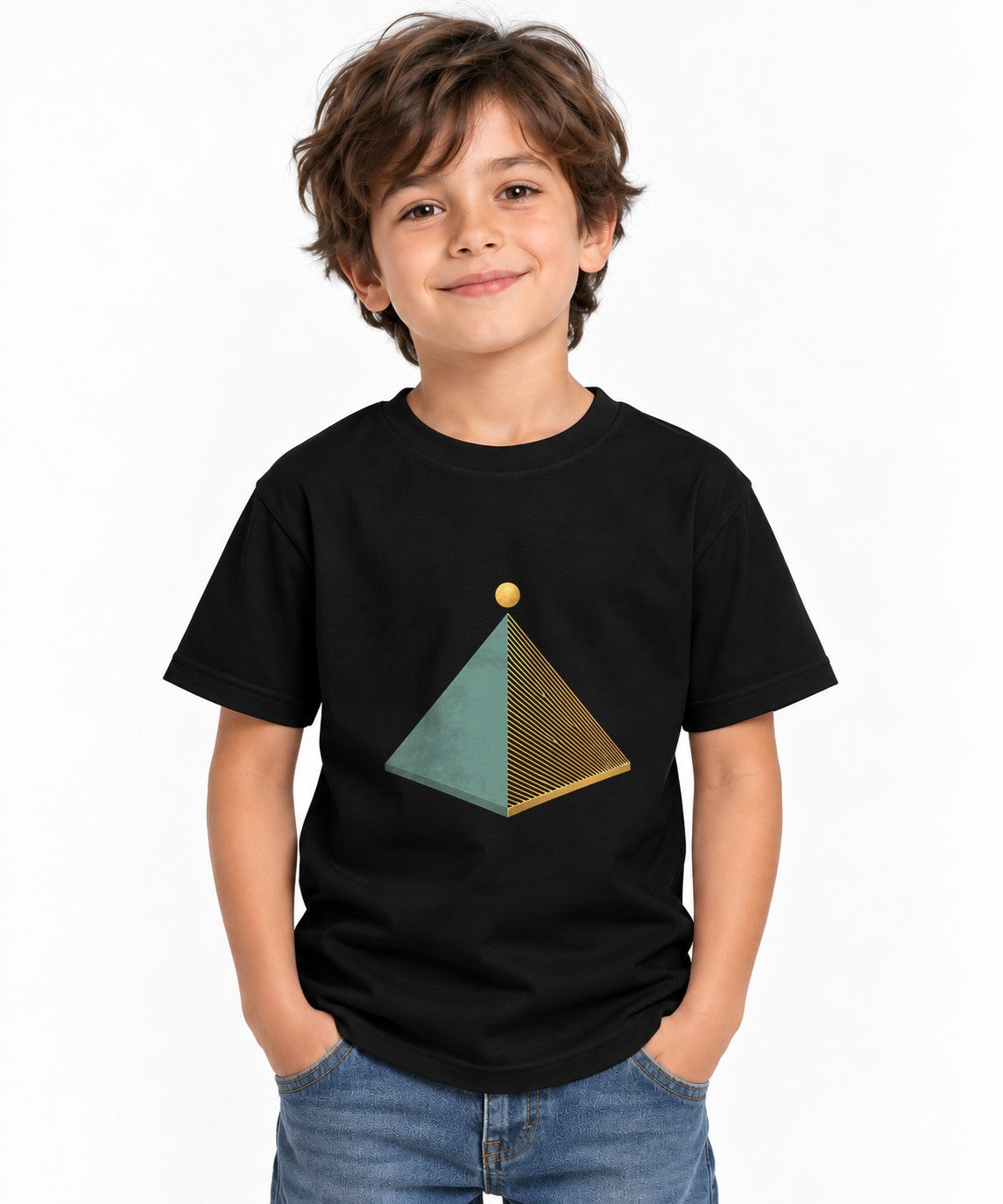 Golden Pyramid Geometry - Black