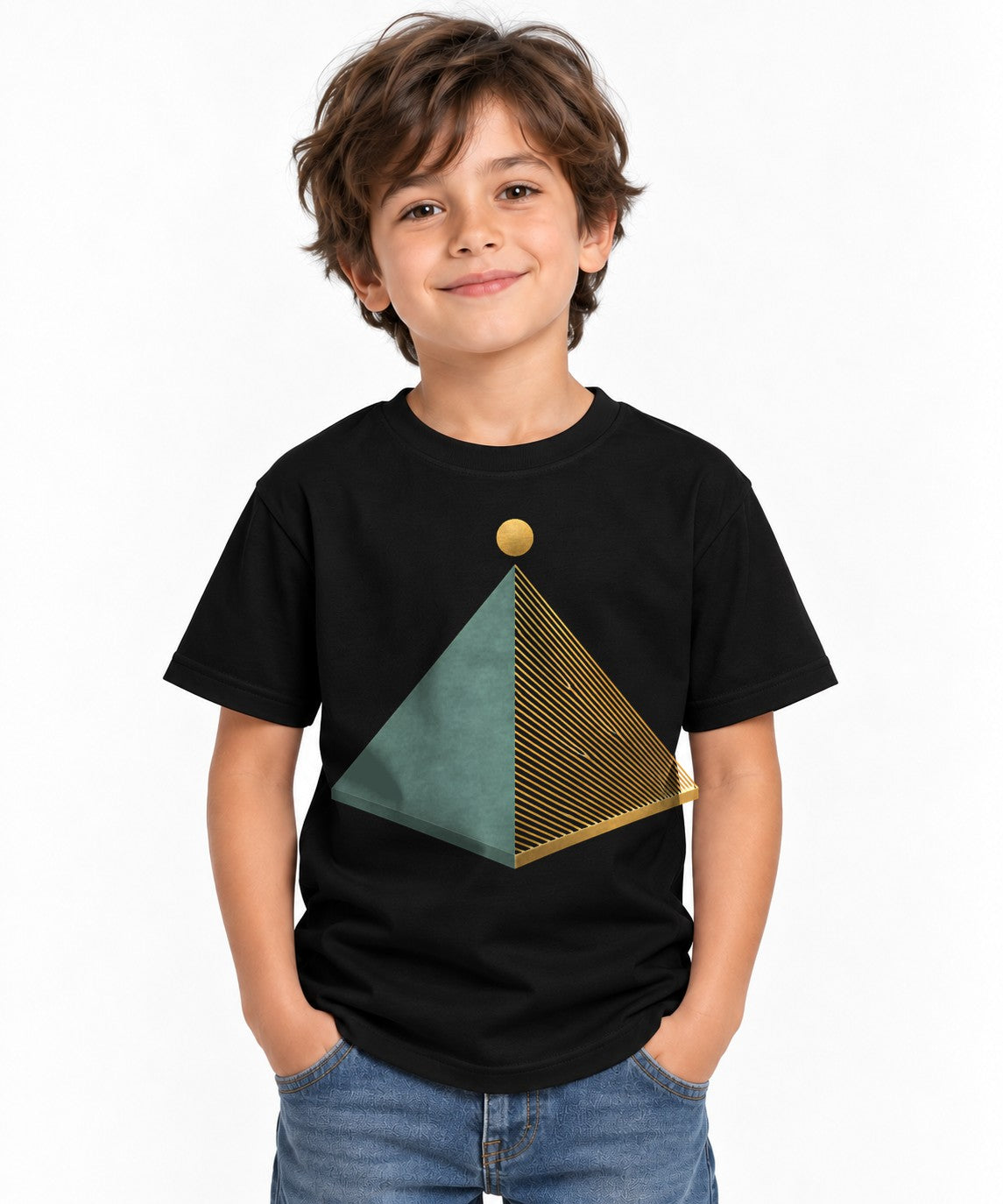 Golden Pyramid Geometry - Black