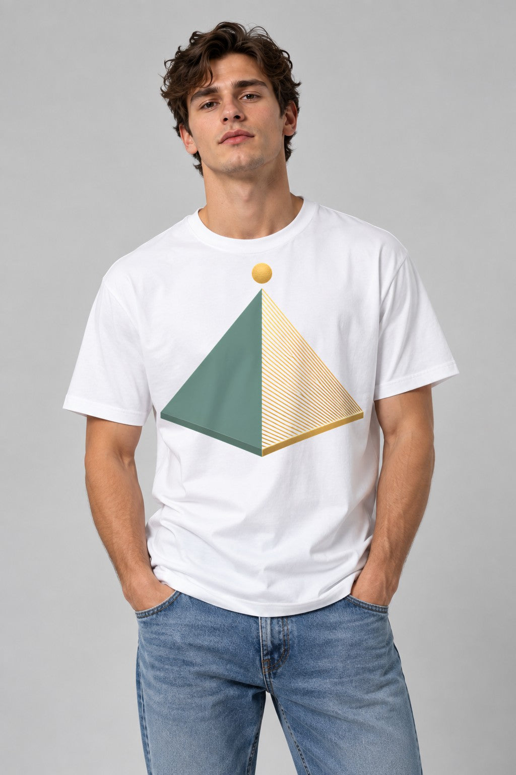 Golden Pyramid Geometry - White