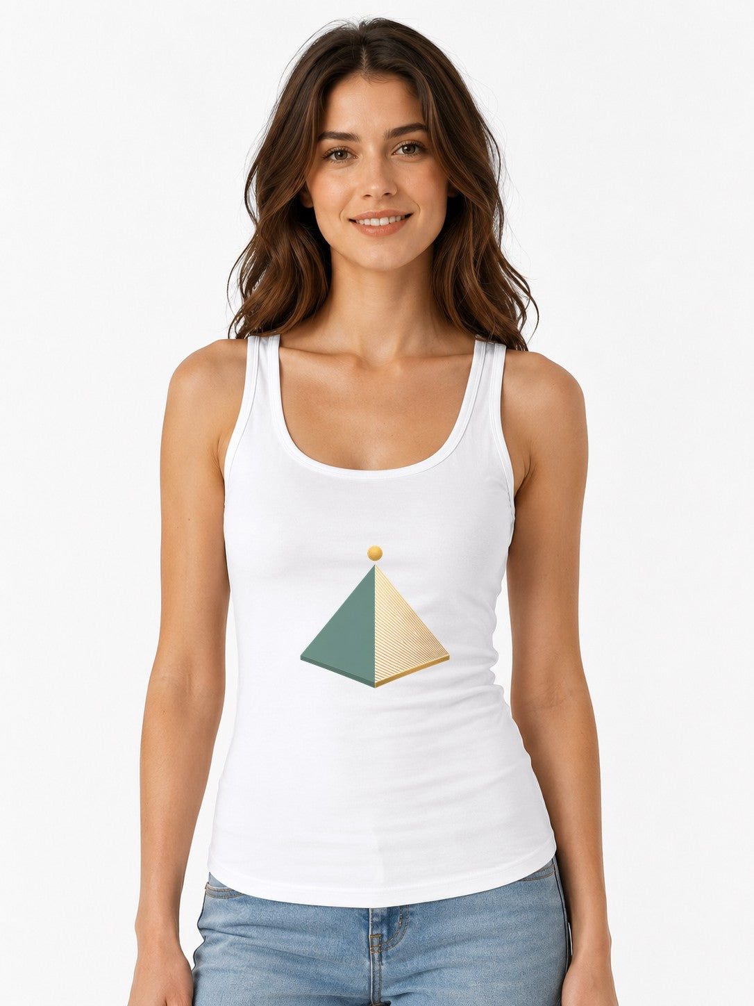 Golden Pyramid Geometry - White