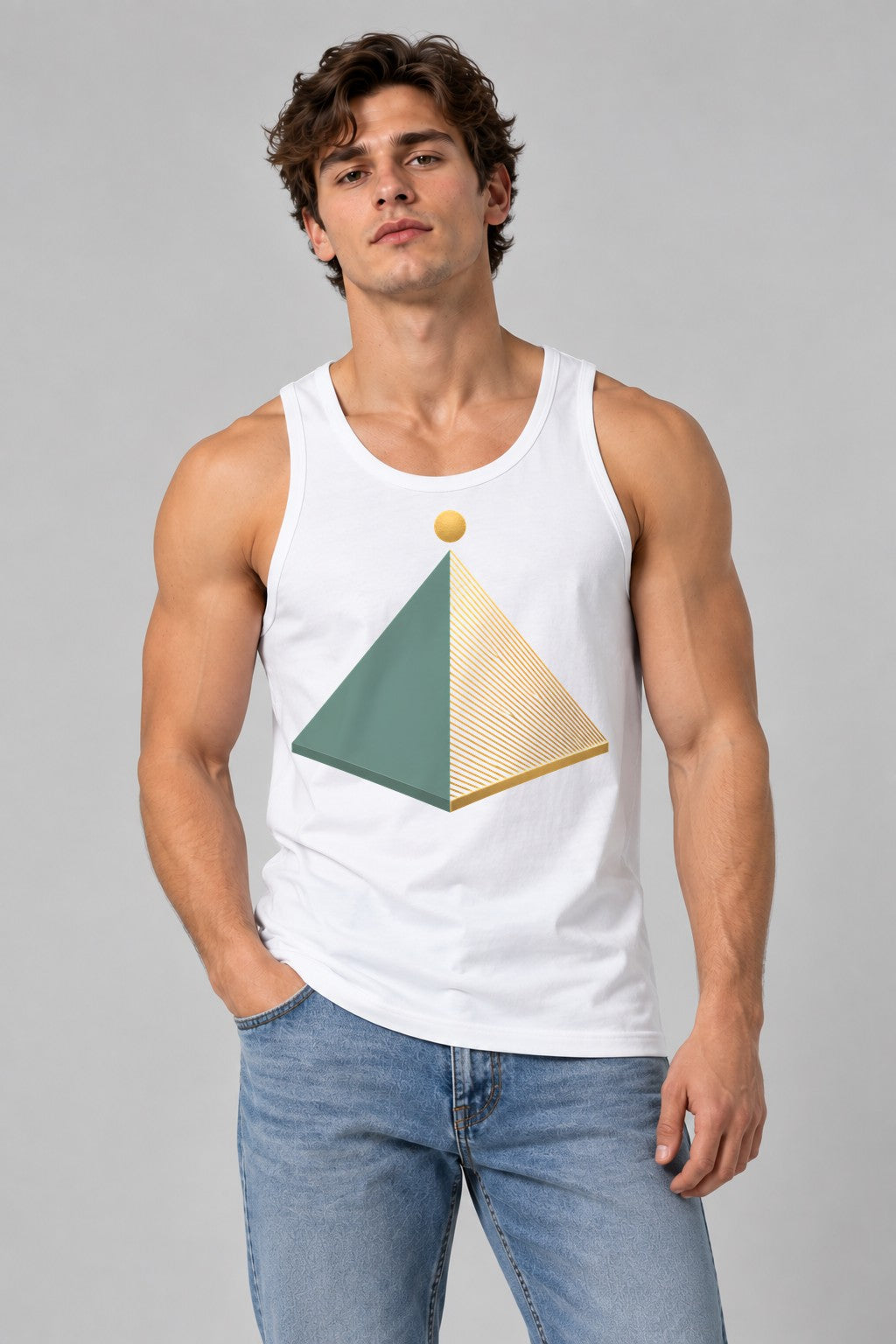 Golden Pyramid Geometry - White