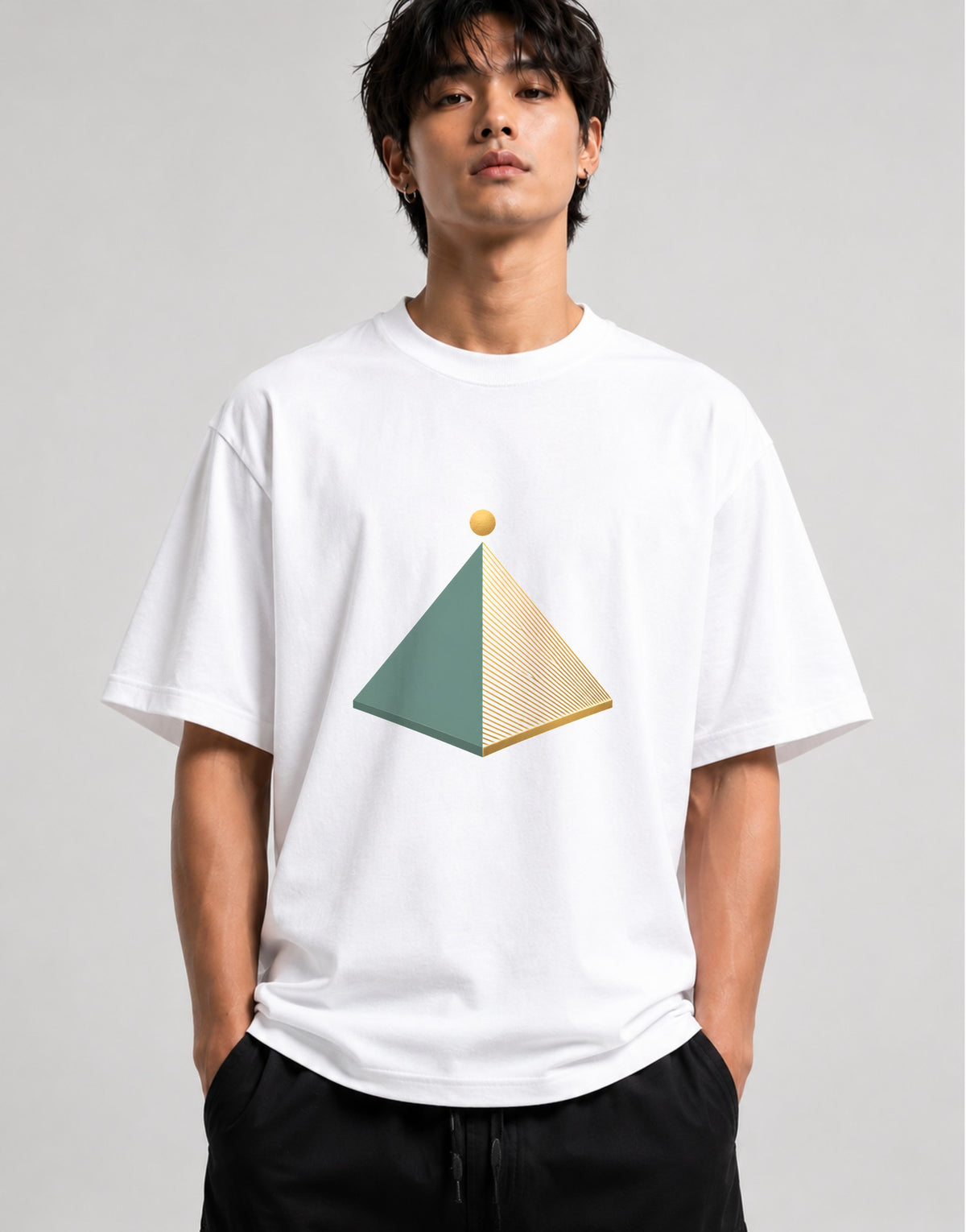 Golden Pyramid Sunset - White