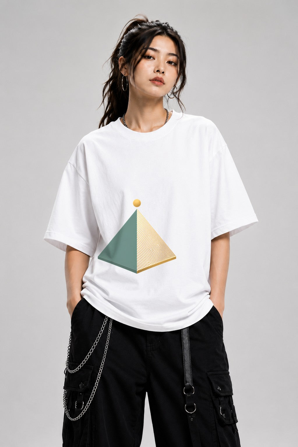 Golden Pyramid Sunset - White