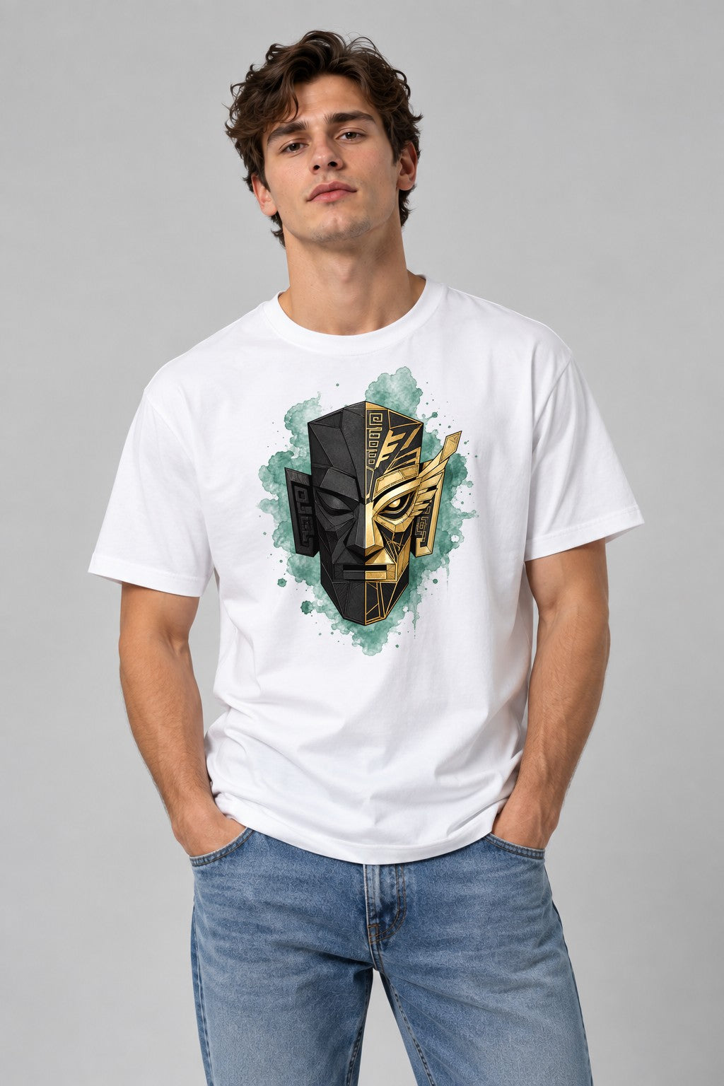 Golden Relic Mask - White