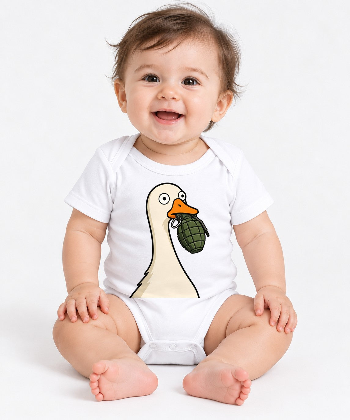 Goose With Grenade - White
