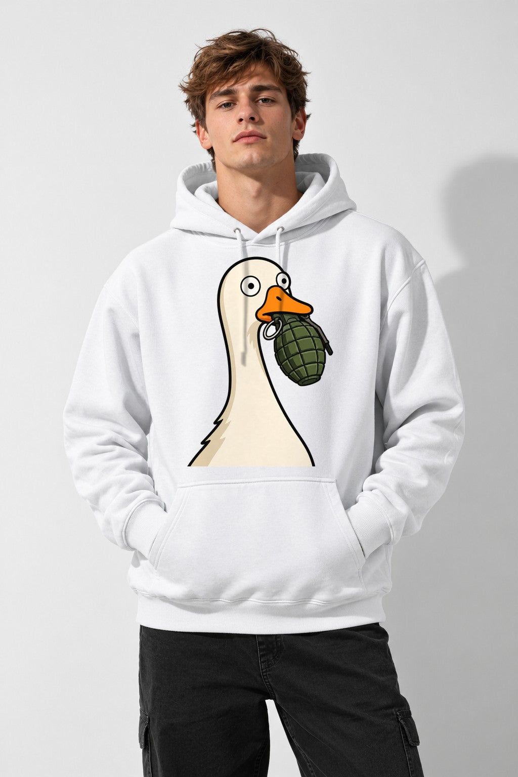 Goose With Grenade - White