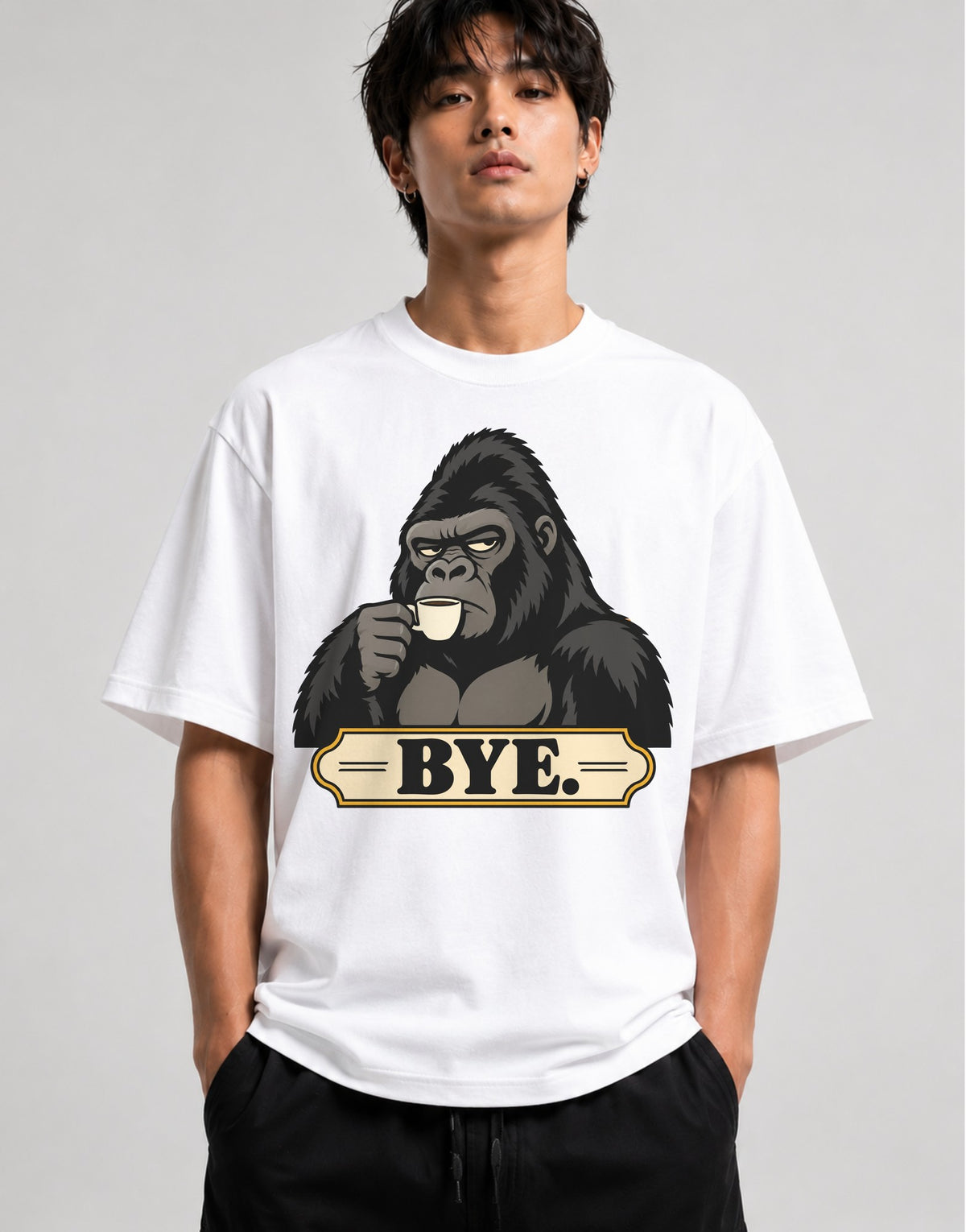Gorilla Coffee Bye - White