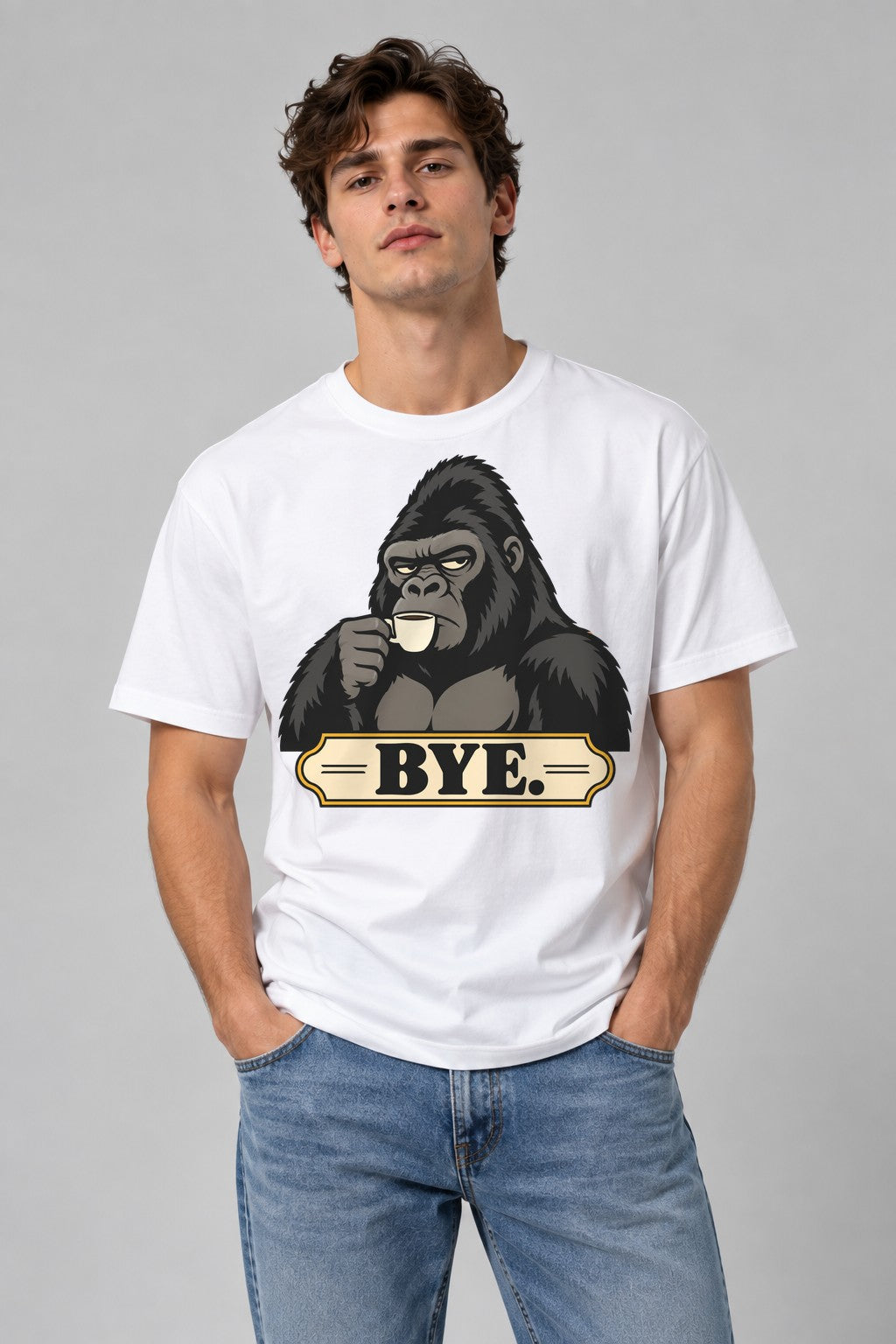 Gorilla Coffee Bye - White