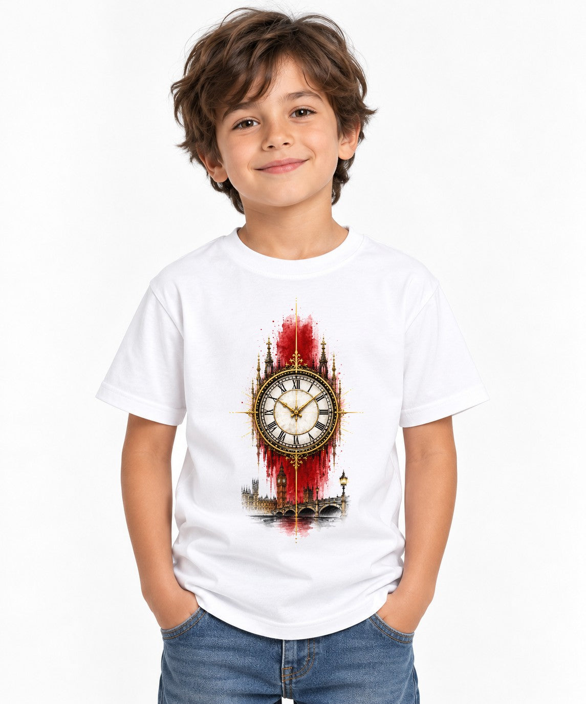 Gothic Tower Clock - White