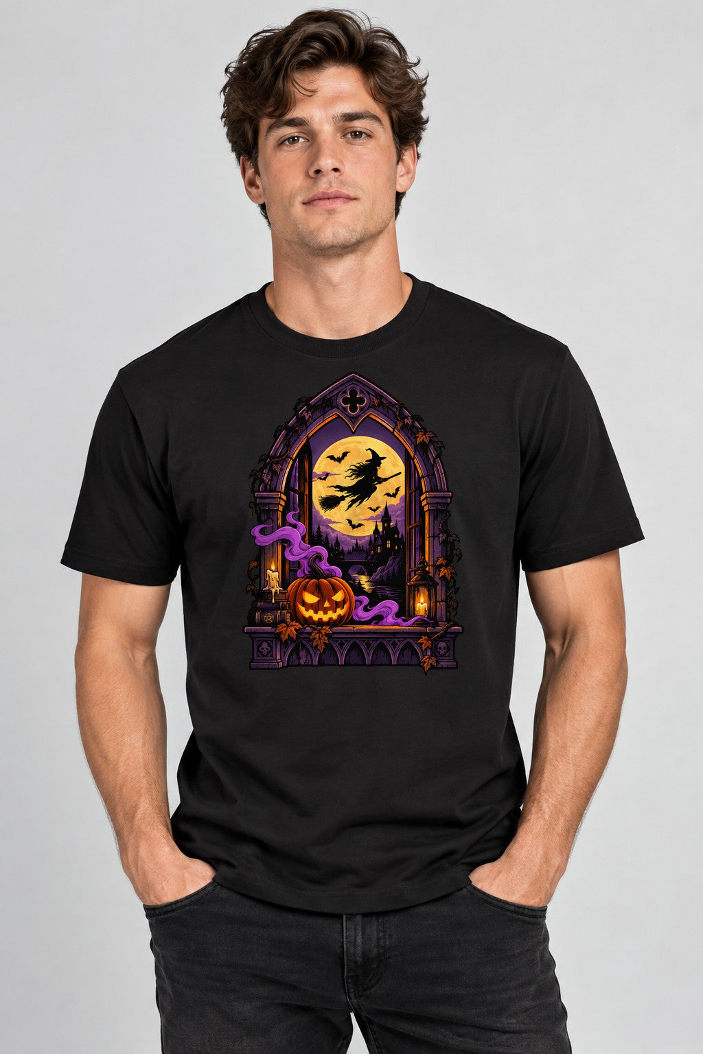 Gothic Witch Window - Black