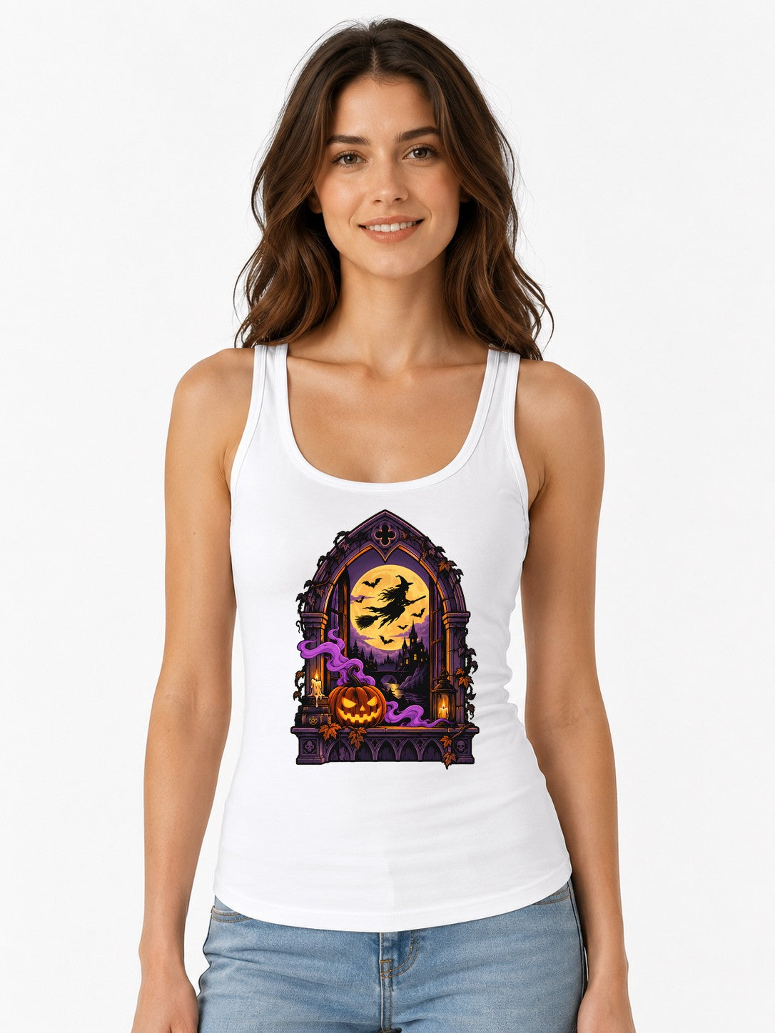 Gothic Witch Window - White