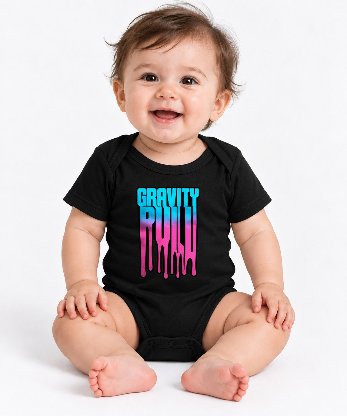 Gravity Rush Dripping Text Shirt - Vaporwave Streetwear Graphic Tee - Black