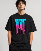 Gravity Rush Dripping Text Shirt - Vaporwave Streetwear Graphic Tee - Black