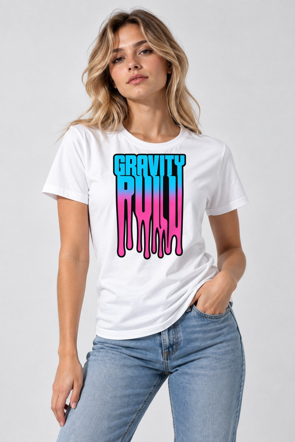 Melting Gradient Drip - White