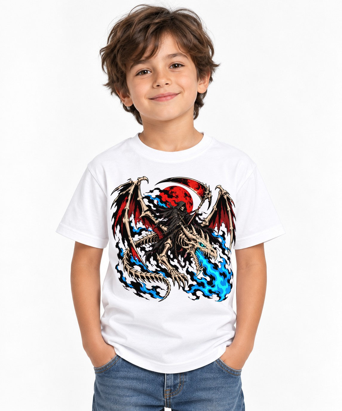 Grim Reaper Dragon Rider - White