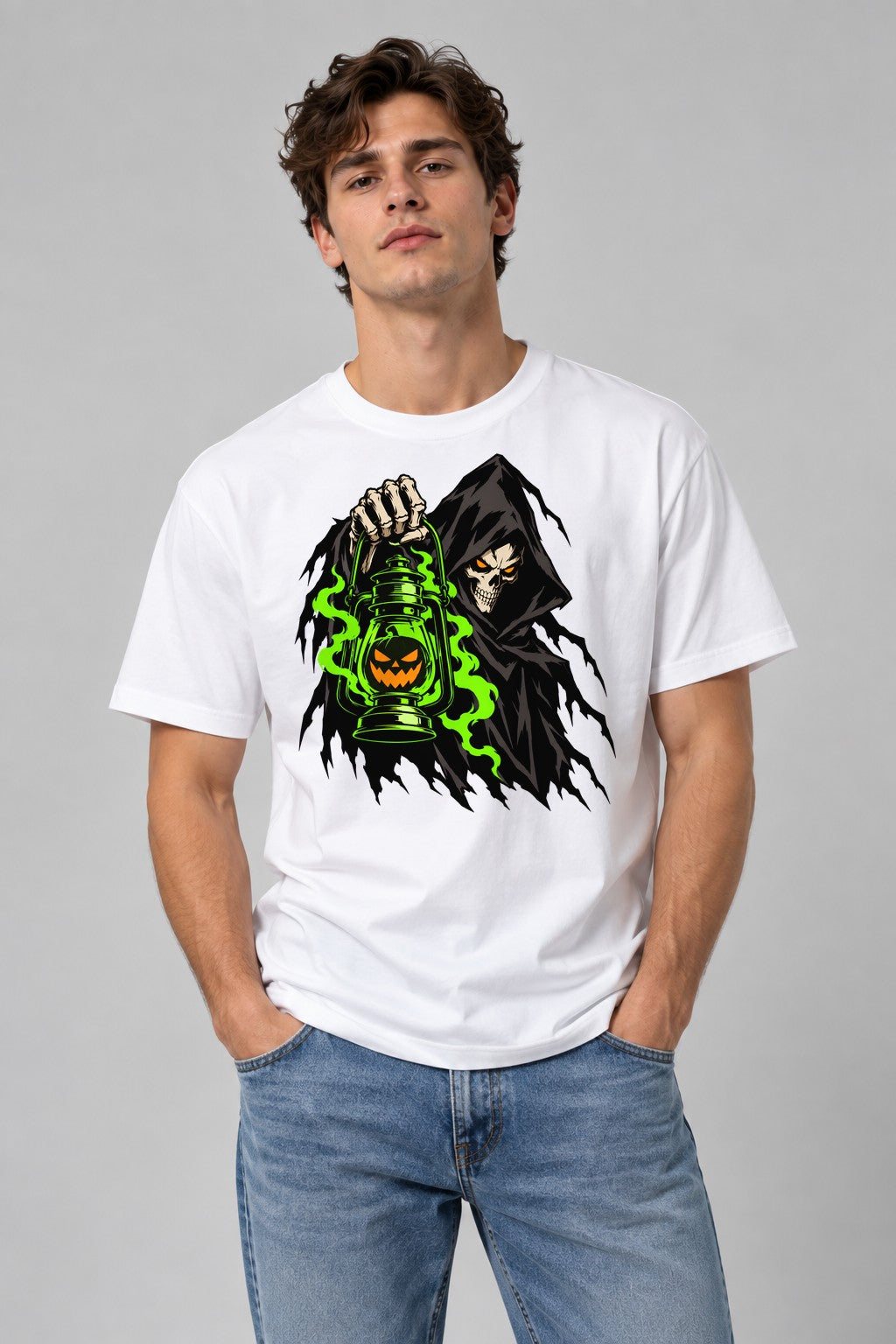 Grim Reaper Lantern - White