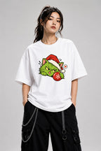 Grinchy Christmas Cat - White