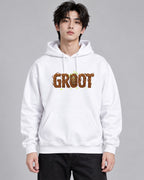 Groot Wood Text - White