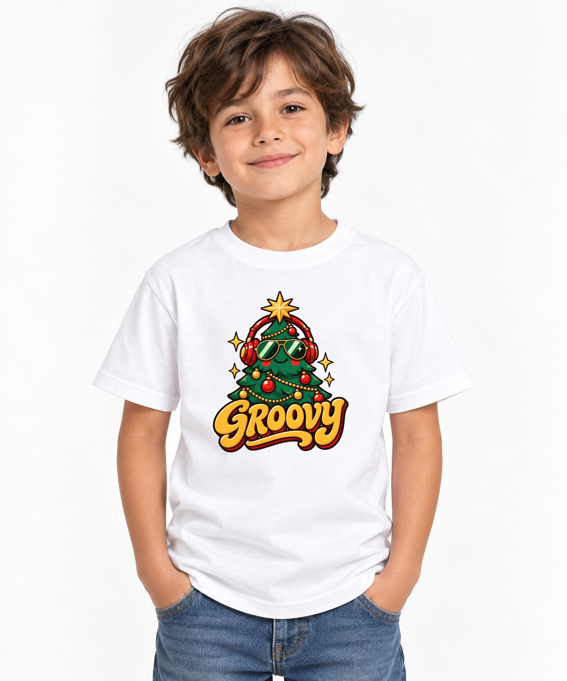 Groovy Christmas Tree - White