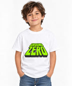 Ground Zero Bold 3D Lettering Graphic Tee - Retro Style - White