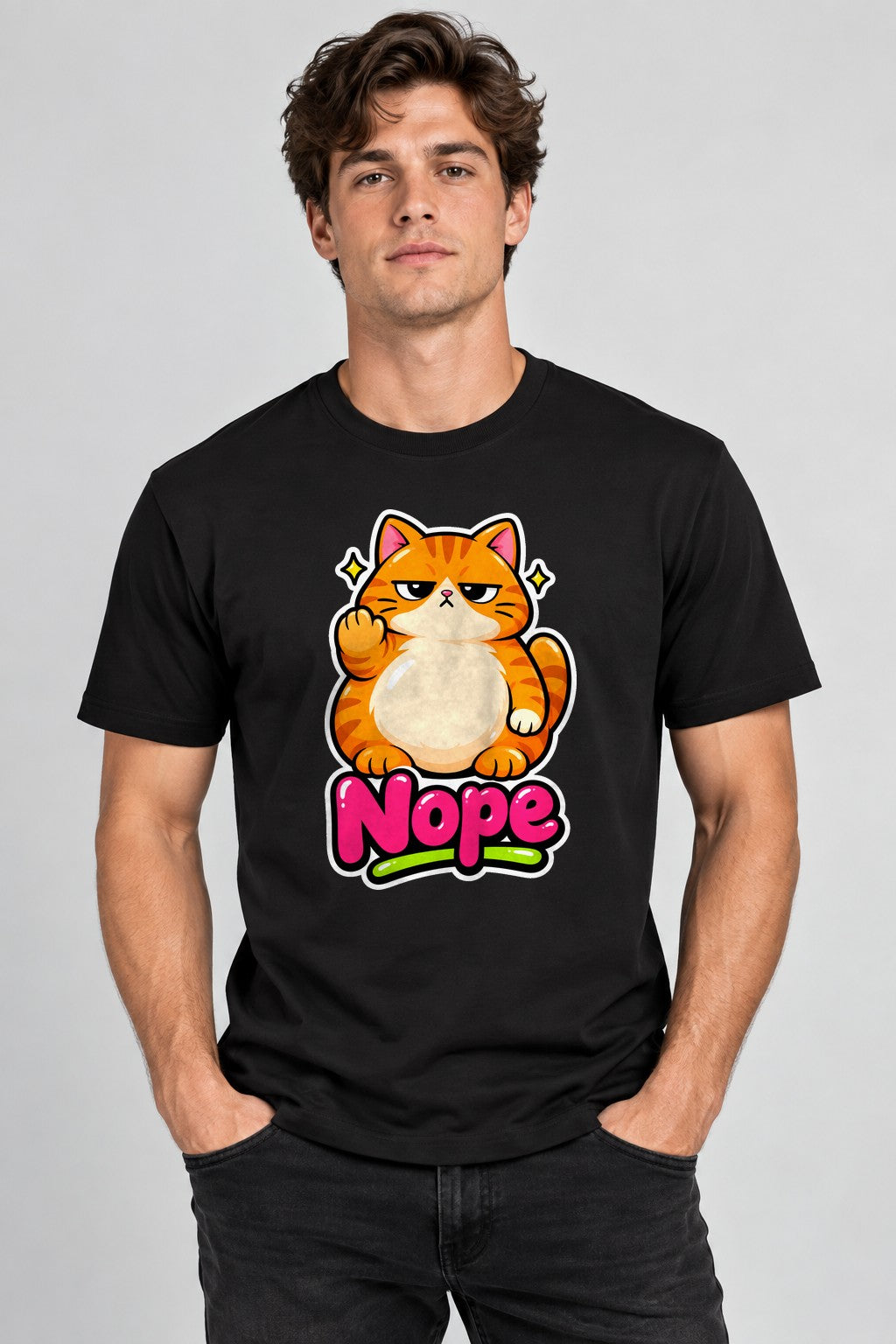 Nope Chonky Cat - Black