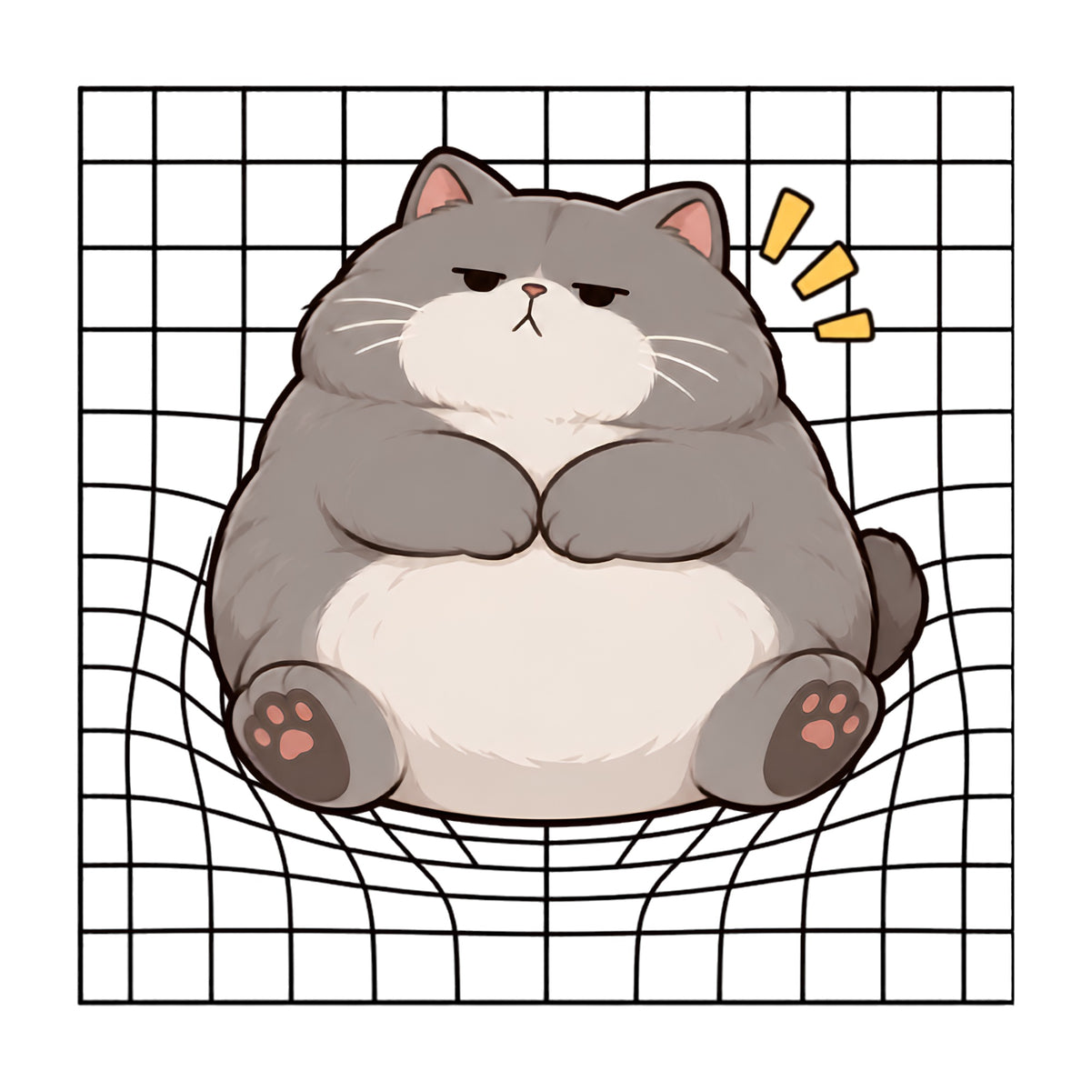 Grumpy Chonky Cat