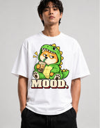 Grumpy Dino Boba - White