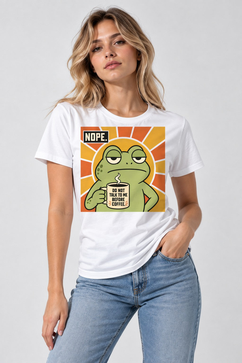 Grumpy Frog Coffee - White