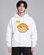 Grumpy Puffer Fish - White