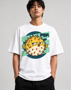 Grumpy Pufferfish Pop - White