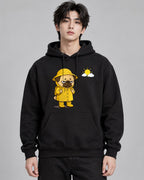 Grumpy Pug In Yellow Raincoat Sunny - Black