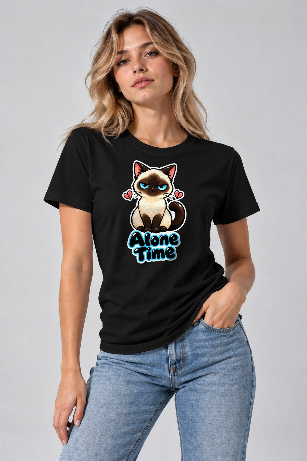 Grumpy Siamese Alone Time - Black
