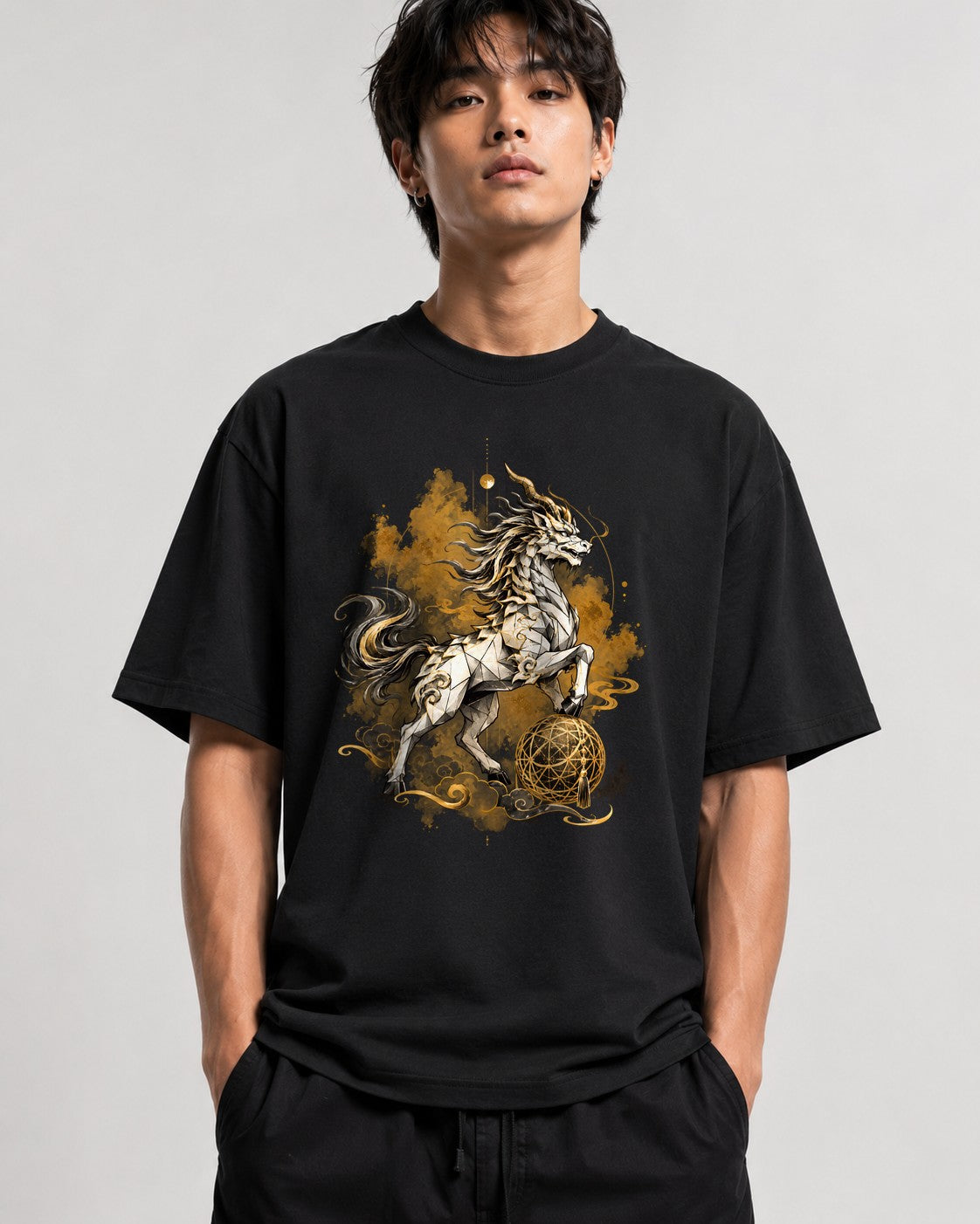 Guardian Lion Sphere - Black