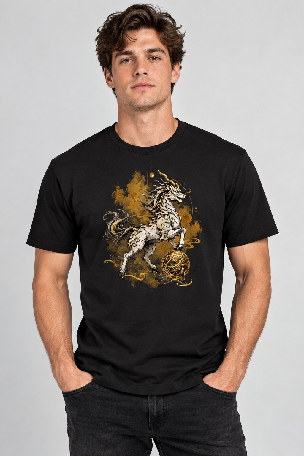 Guardian Lion Sphere - Black