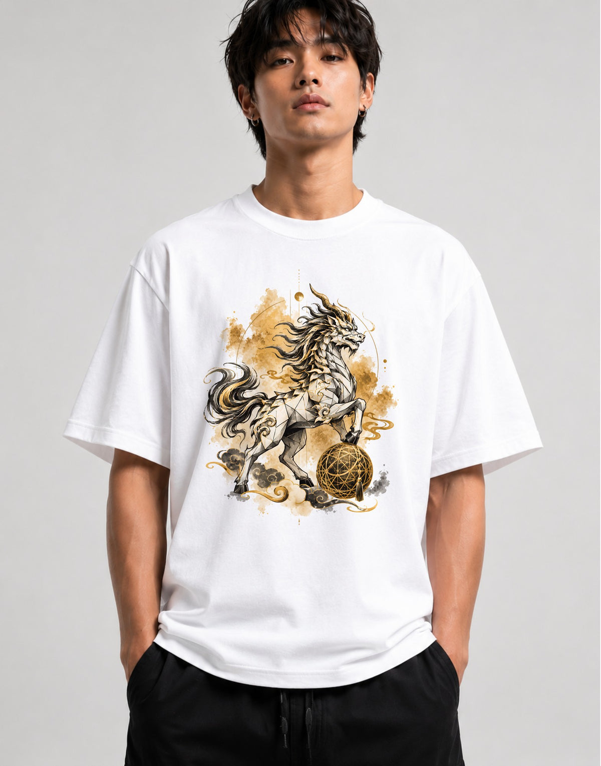 Guardian Lion Sphere - White