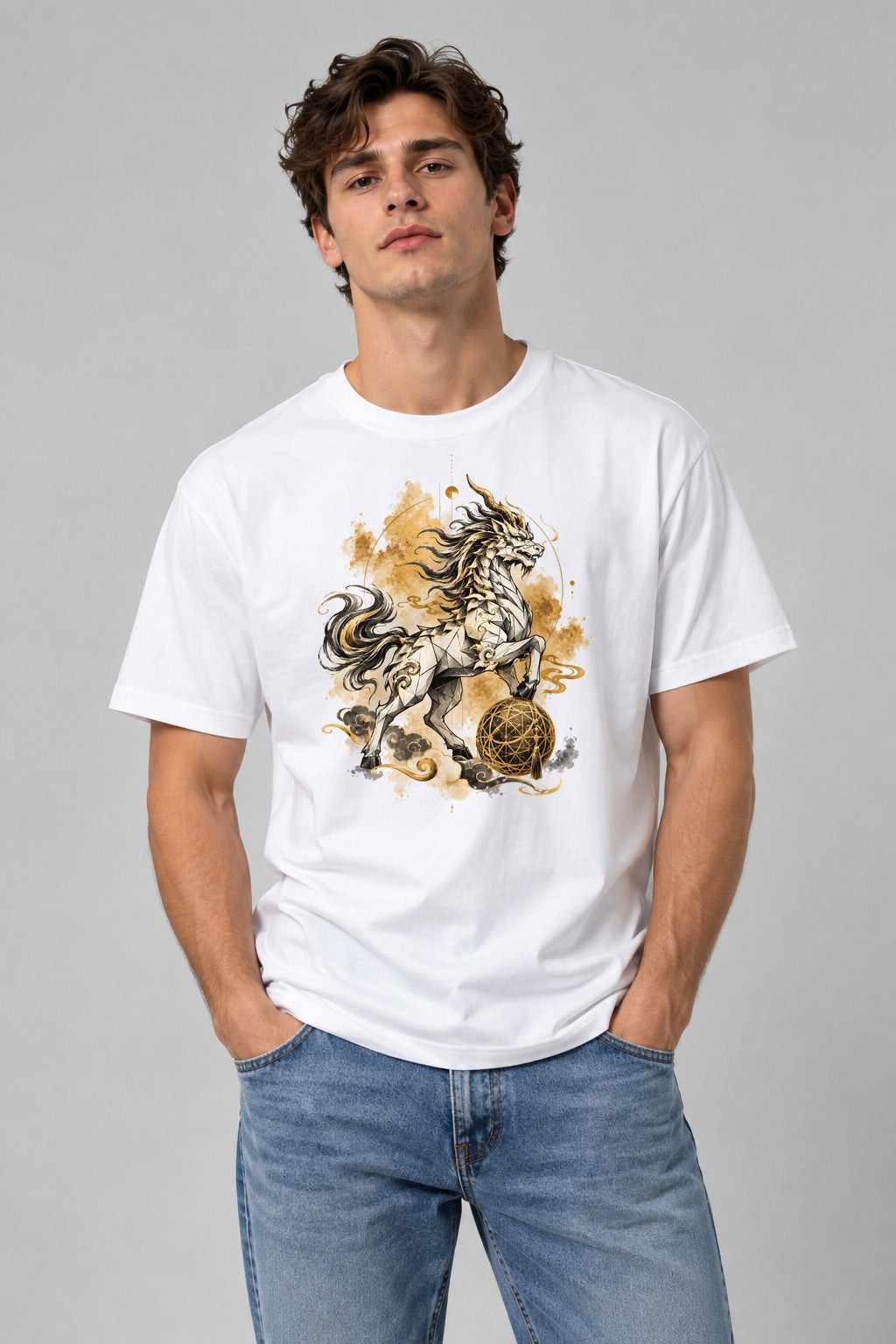 Guardian Lion Sphere - White