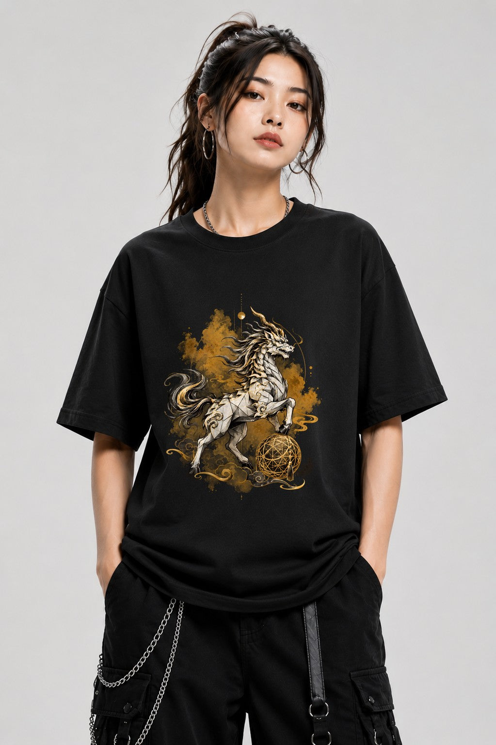 Guardian Lion Sphere - Black